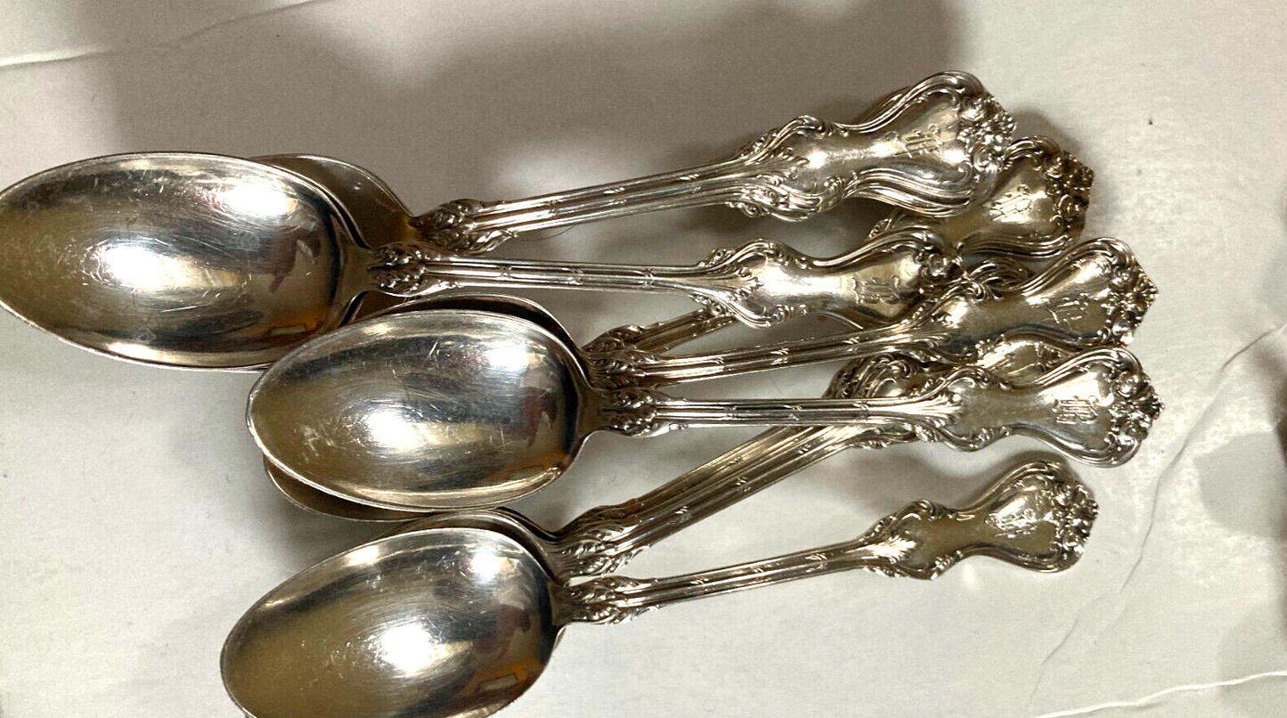 Whiting "DUKE OF YORK'' sterling silver teaspoon, 6'' L,Y1900, price is for 1