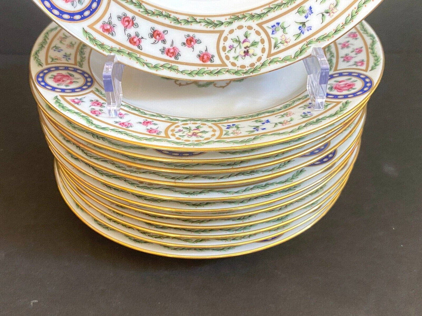 Haviland Limoges Louveciennes dinner service for 12! 72 pcs, 12 3/8'' plates