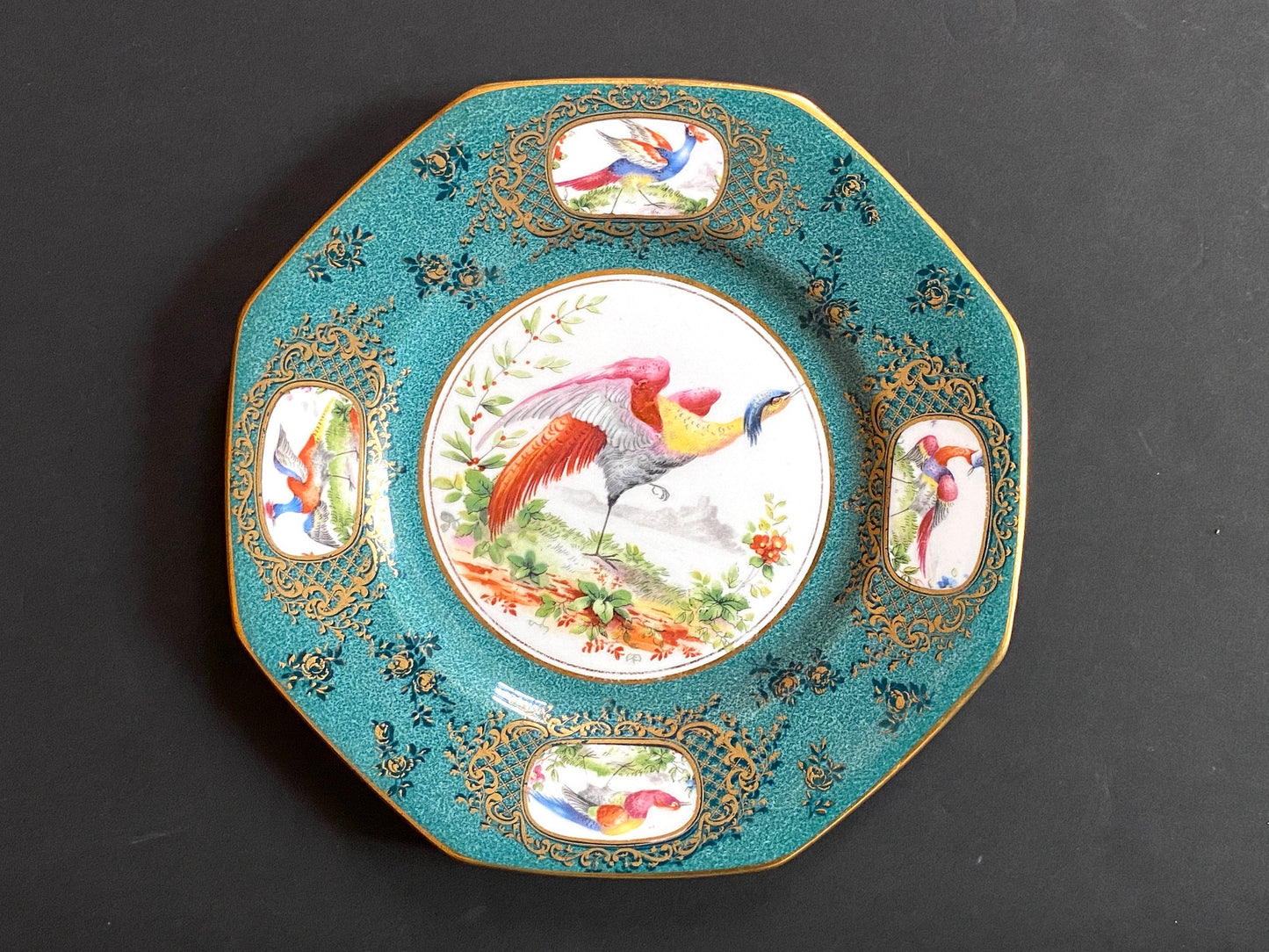 Set of 10 Tiffany & Co. by Royal Doulton bone china Exotic Birds motif cabinet plates, superb!