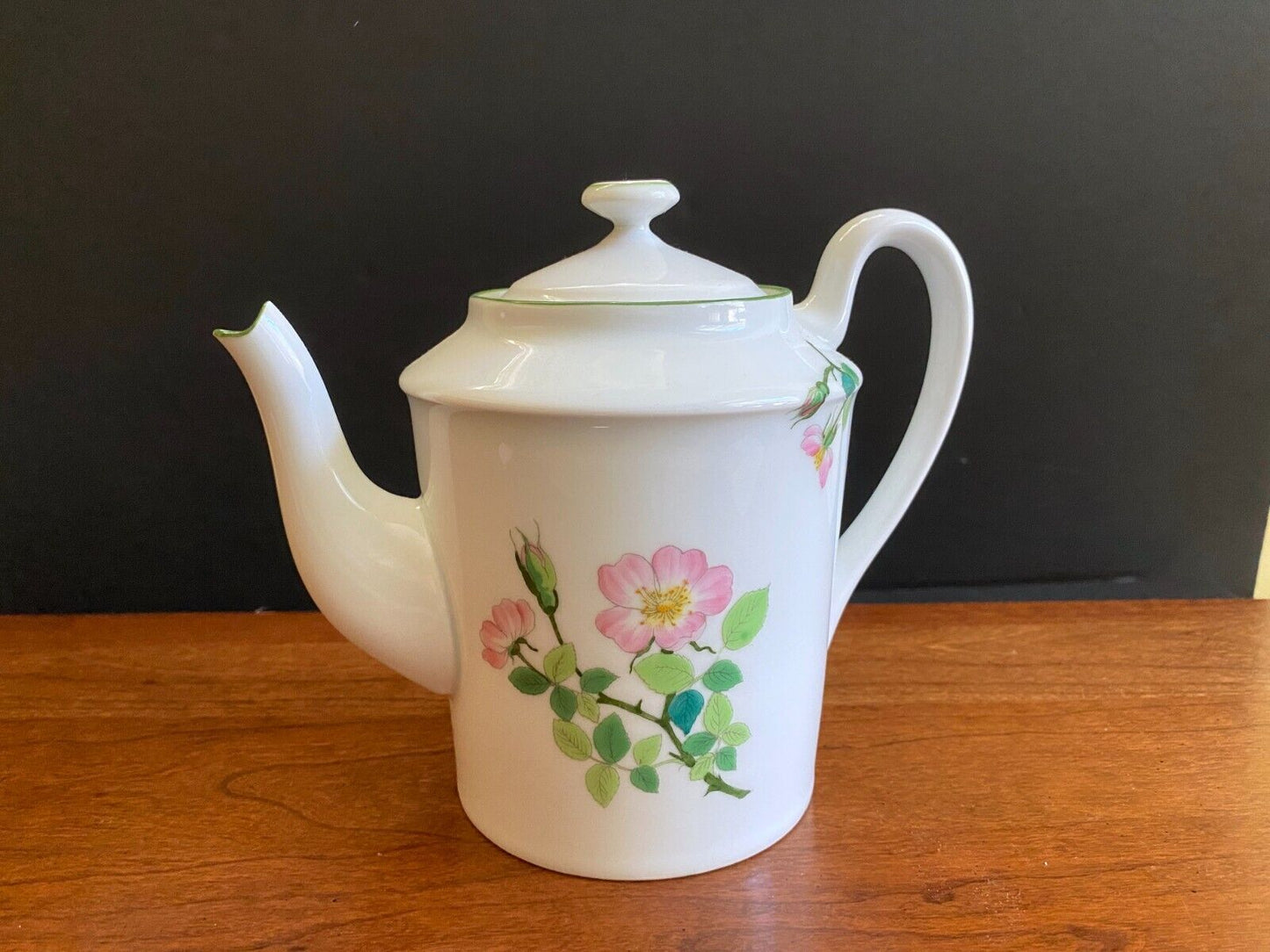 Limoges France hand-painted floral motif teapot, originally designed for C. Dior