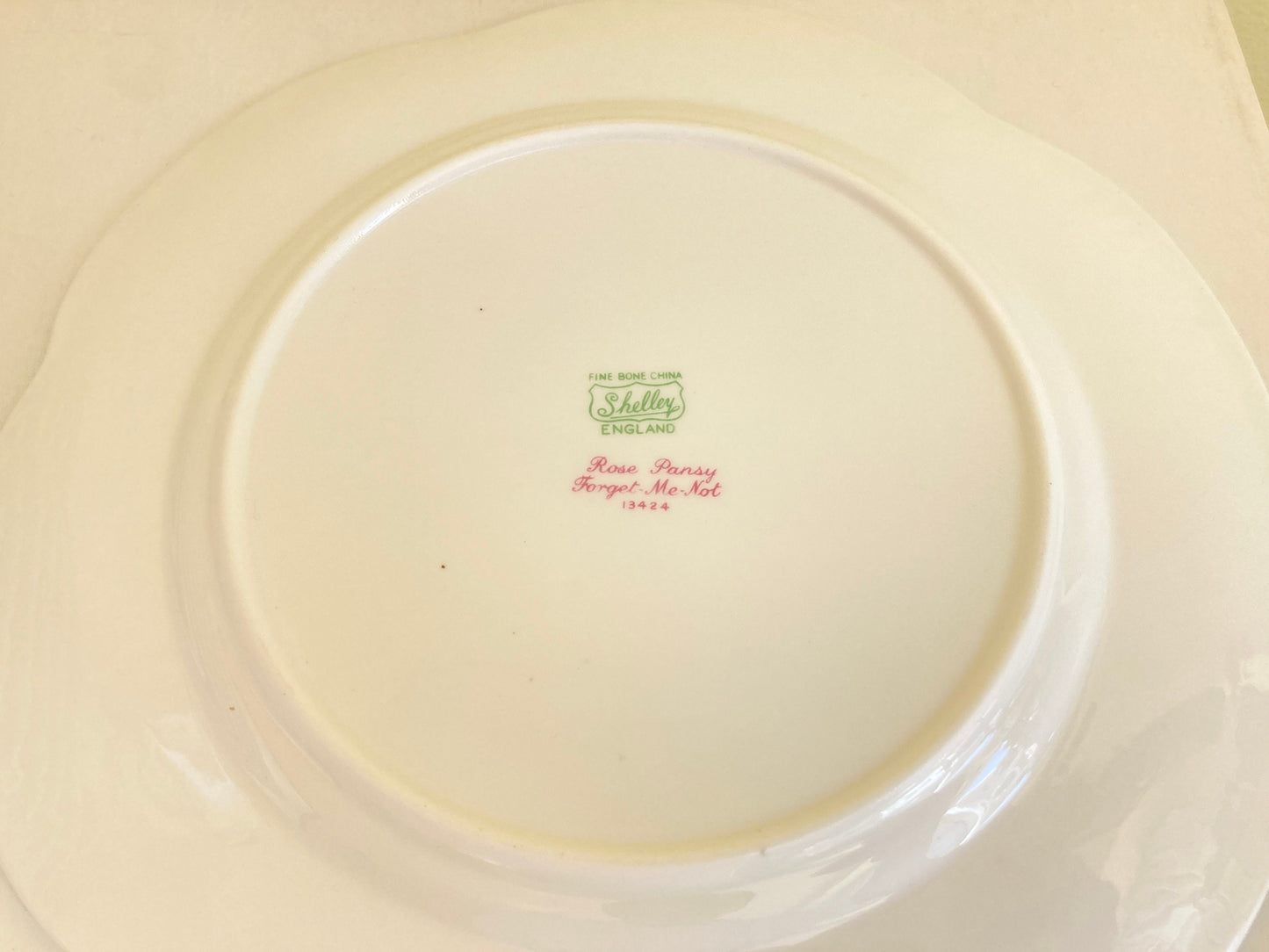 Set of 8 Shelley porcelain " Rose Pansy,Forget-Me -Not " salad plates, 8 3/4'',exquisite!