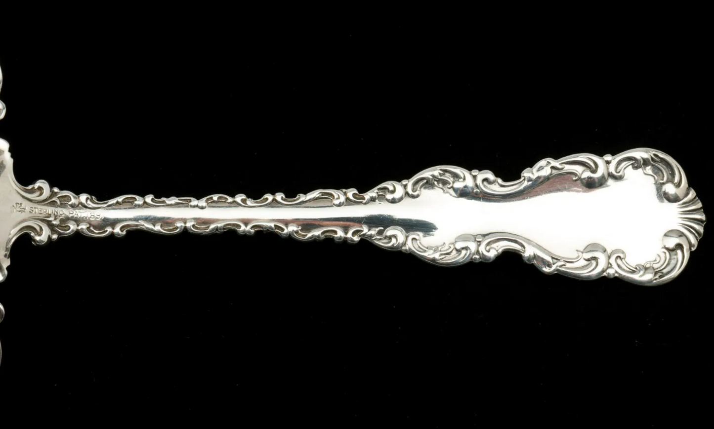 large Whiting Mfg Co. Sterling Silver Pie Server, Flat Handle All Sterling, 9"