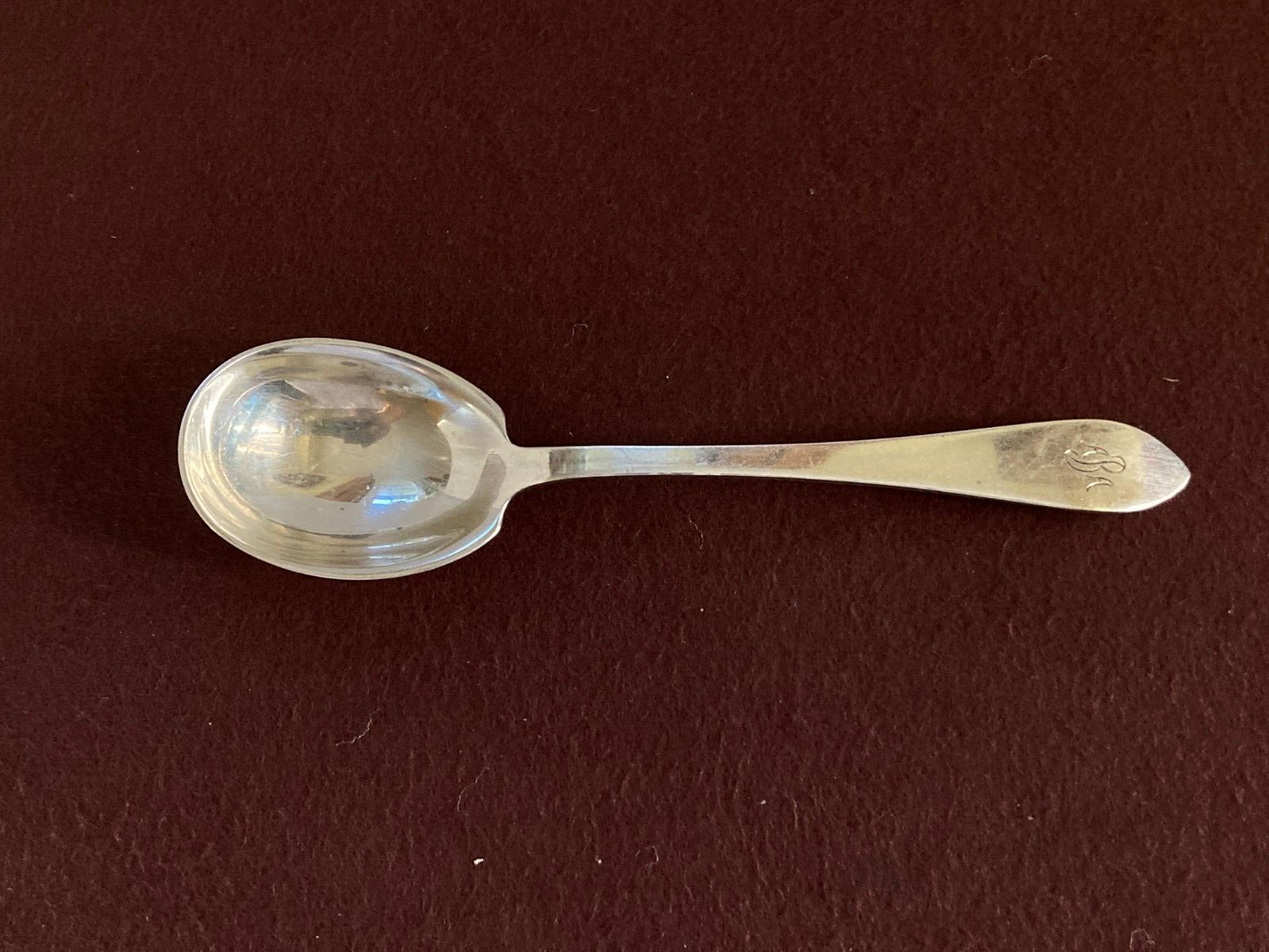 Tiffany & Co Sterling silver "Faneuil" cream soup spoons, 6 3/4'' L, nice