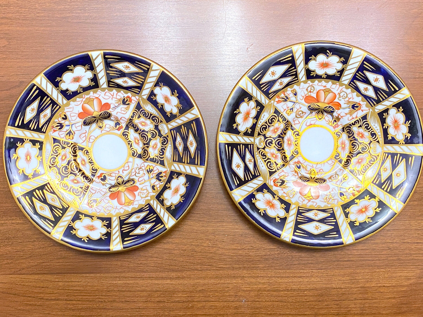 Royal Crown Derby "traditional Imari"(2451) large teacup and saucers, set of 2 (4pcs). Mint condition