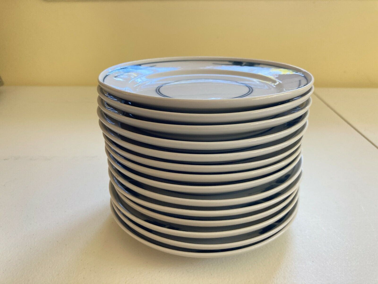 Set of 14 Royal Copenhagen Gemina b&b plates,Gertrud Vasegaard,Blue and White