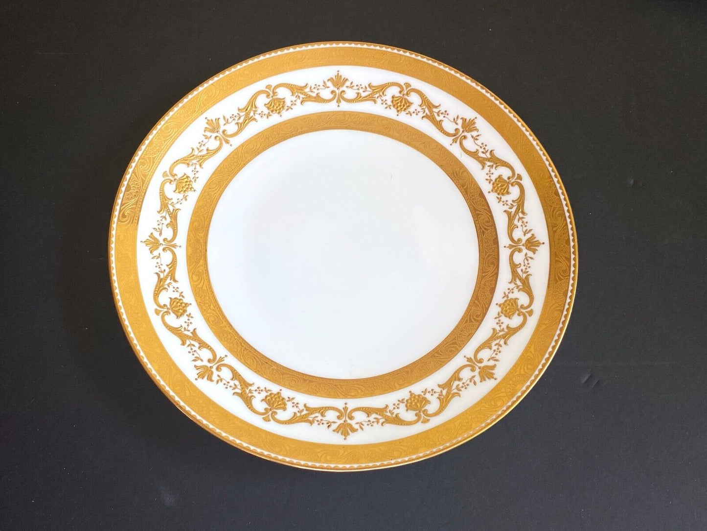 Set of 6 Mintons for Gilman Collamore New York cabinet plates,heavy gold encrust