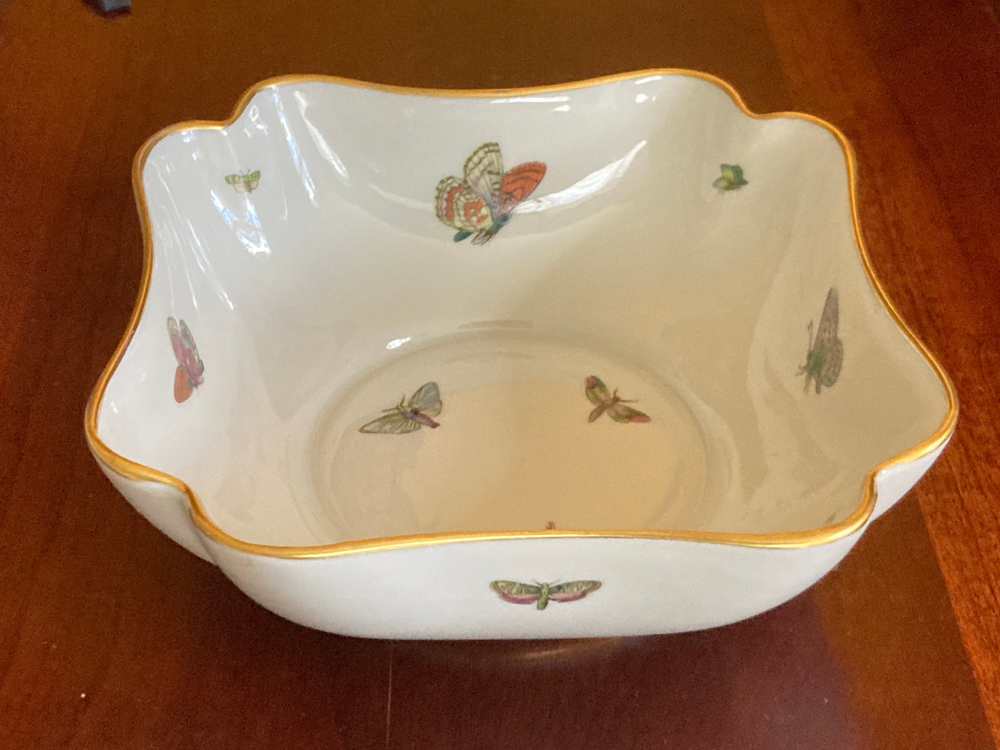 Set of 3 B & C Limoges decorative Dishes, floral dish, Butterfly Dish, Gold Edging, J. Bernardaud and Co., Limoges. Gorgeous