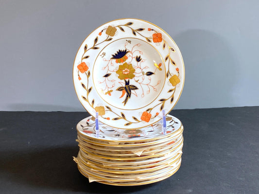 Royal Crown Derby ASIAN ROSE" Imari style bread plates, 6.25'', Set of 12 , great condition, bone china, England