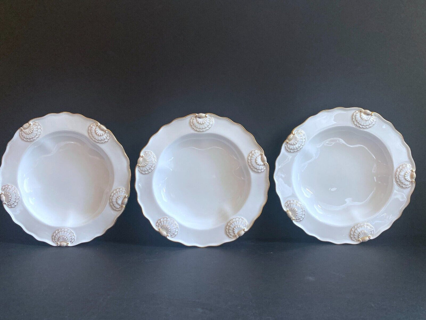 Set of 8 Tiffany & Co. collector Plates by Royal Worcester, raised shell design