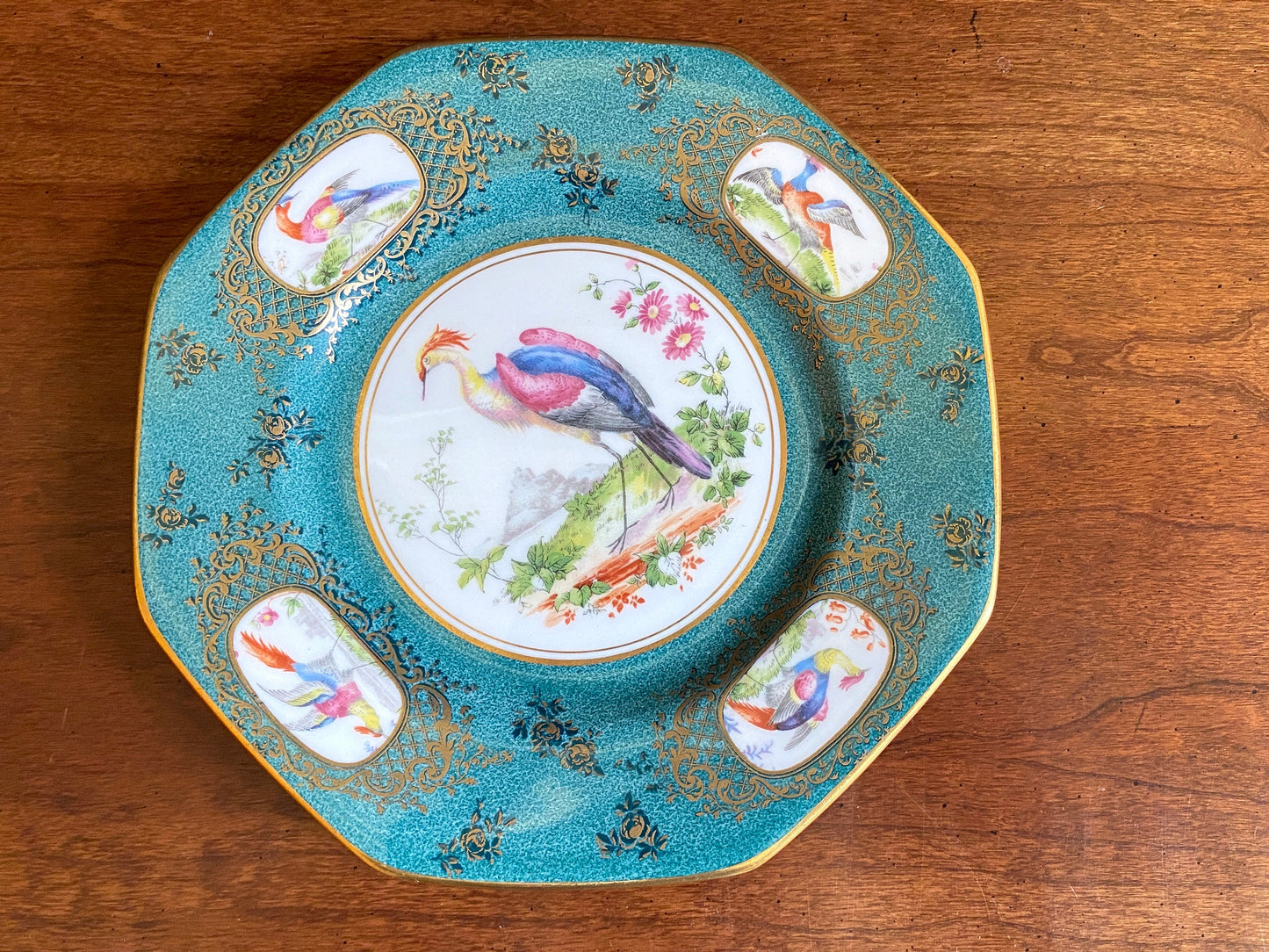 Set of 10 Tiffany & Co. by Royal Doulton bone china Exotic Birds motif cabinet plates, superb!