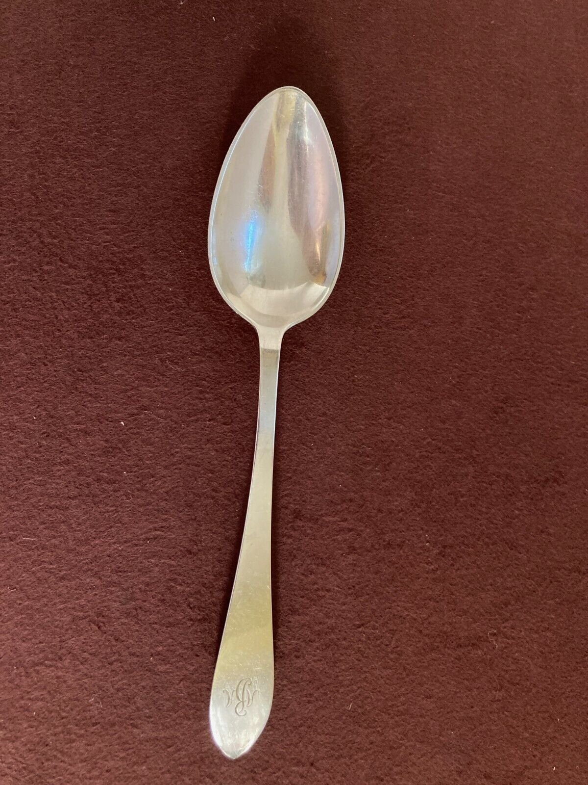 Tiffany & Co Sterling silver "Faneuil” serving spoon, 8 3/4'', c.1870, nice