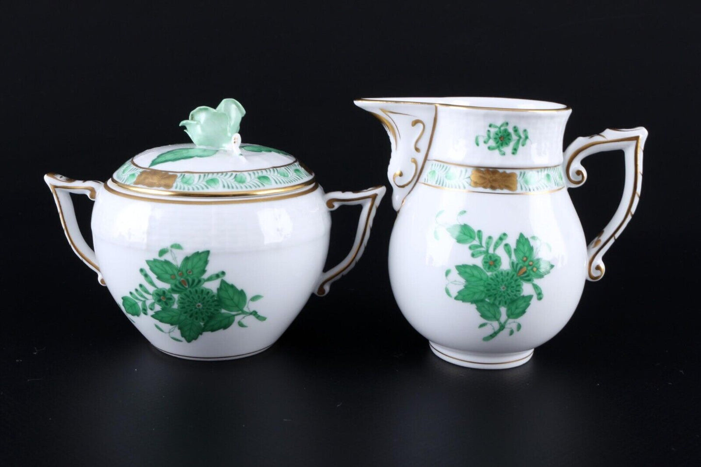 Herend "Chinese Bouquet" Apponyi Green tea service for 6, 27 pieces, mint