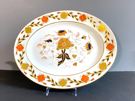 Royal Crown Derby ASIAN ROSE" Imari style oval platter, 13'', great condition, bone china, England