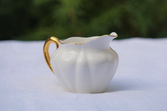 Shelley dainty shape "Regency" creamer - White Tea Cup with Gold Trim