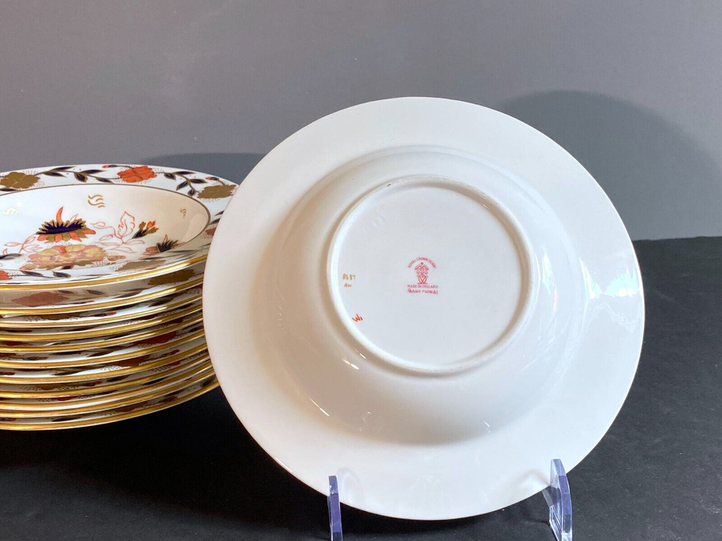 Royal Crown Derby Asian Rose Imari style dinner service for 12, great condition