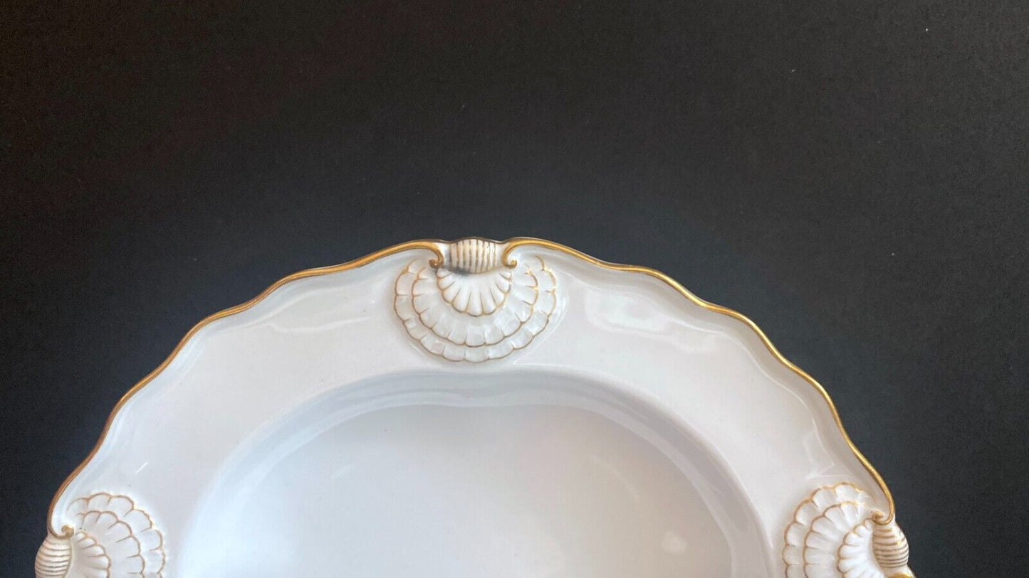 Set of 8 Tiffany & Co. collector Plates by Royal Worcester, raised shell design