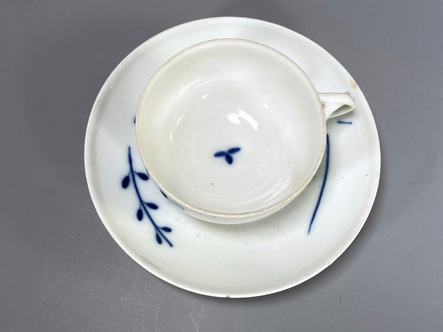 Meissen (1714-1817) cup & saucer, Chinoise blue, oriental style decoration, RARE