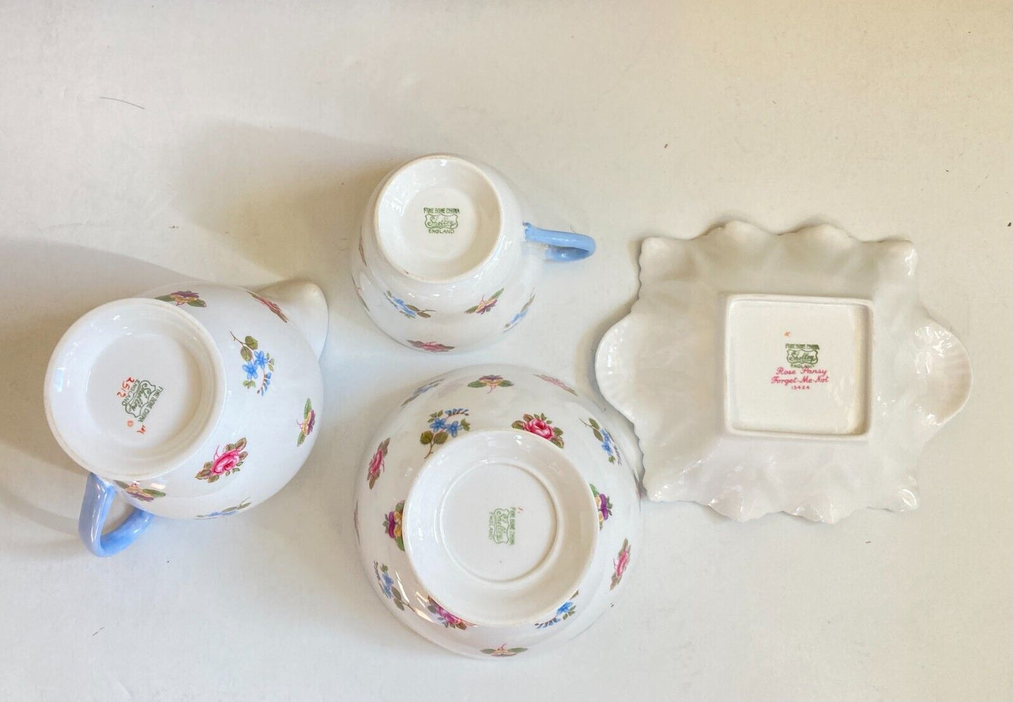 England Shelley porcelain "Rose Pansy, Forget-Me -Not" Tea service, 36pcs