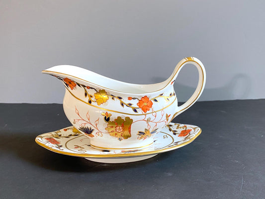 Royal Crown Derby ASIAN ROSE" Imari style gravy boat, great condition, bone china, England