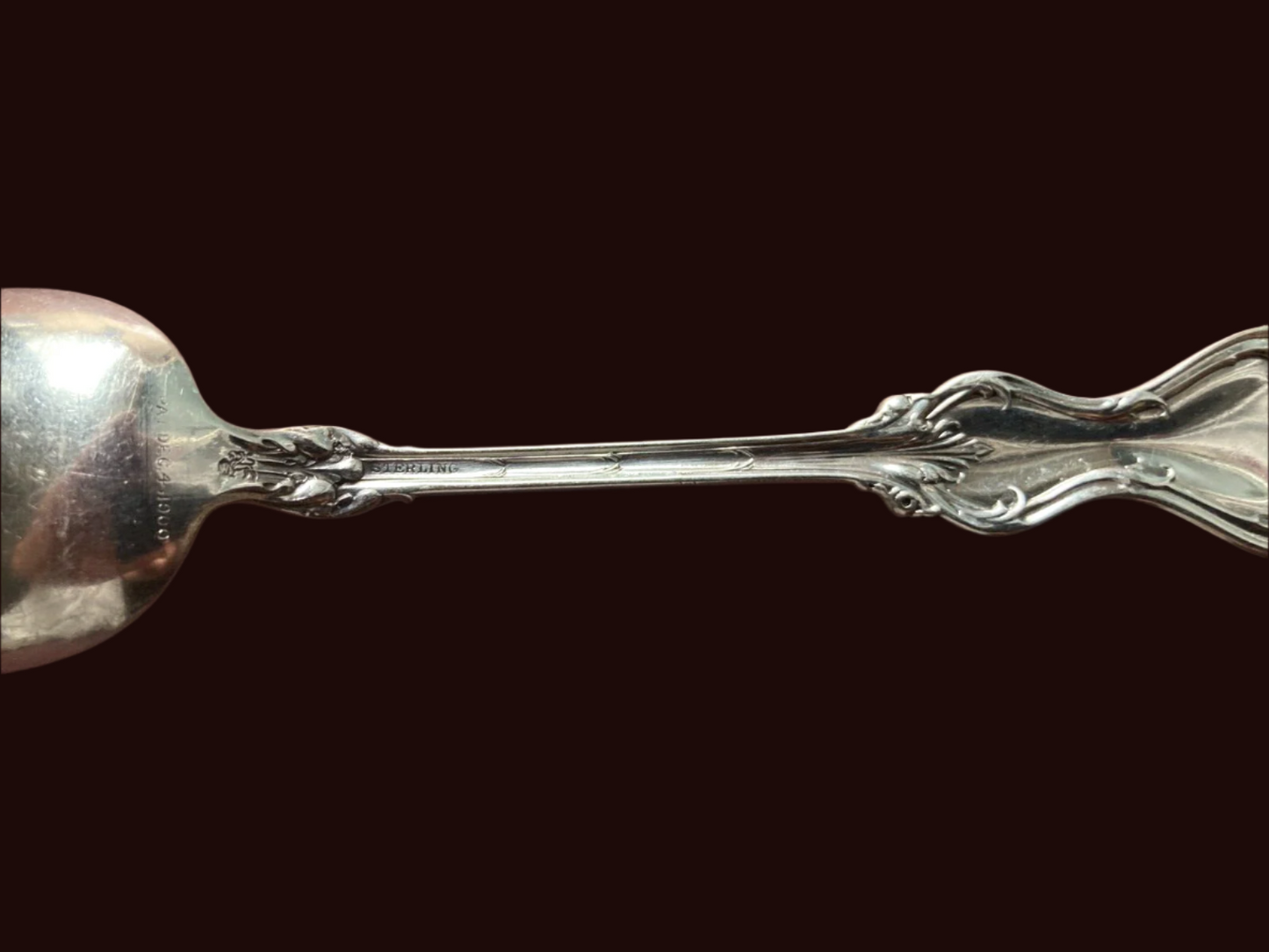 Whiting "DUKE OF YORK'' sterling silver teaspoon, 6'' L,Y1900, price is for 1