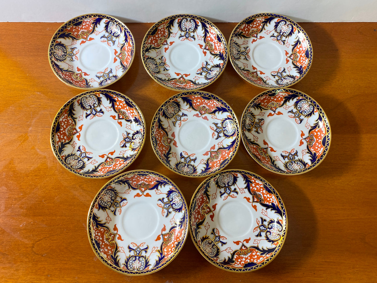 ca.1901-1912 Royal Crown Derby "Kings" ( #1720) Imar bone china teacups, set 8