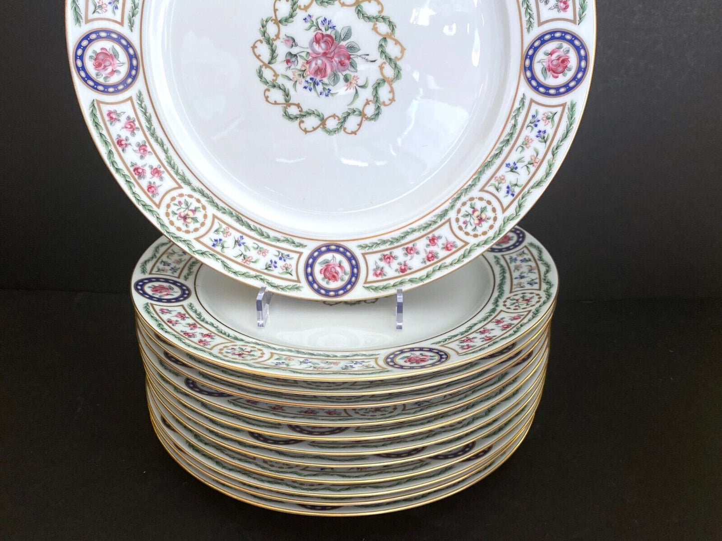 Haviland Limoges Louveciennes dinner service for 12! 72 pcs, 12 3/8'' plates