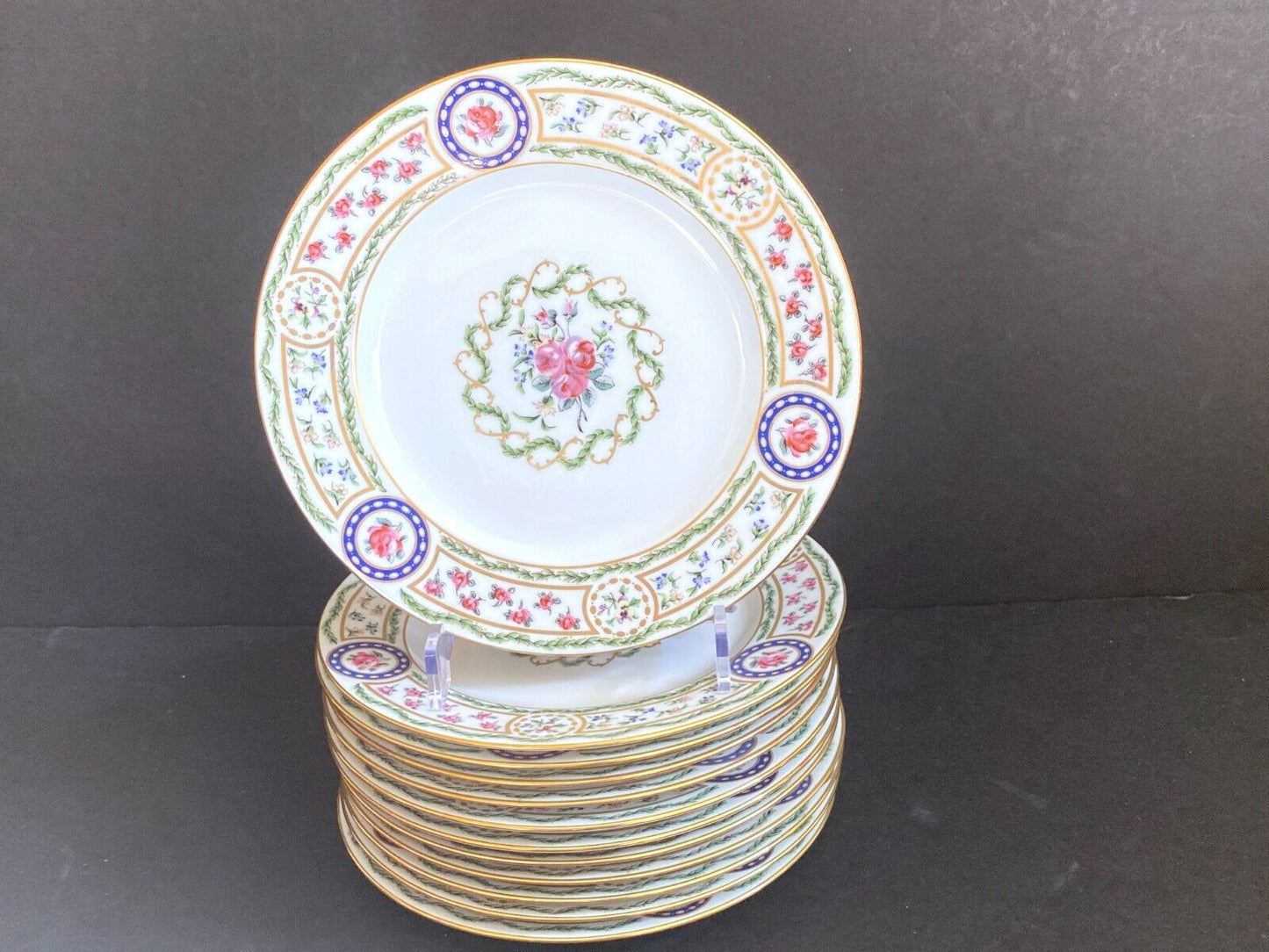 Haviland Limoges Louveciennes dinner service for 12! 72 pcs, 12 3/8'' plates