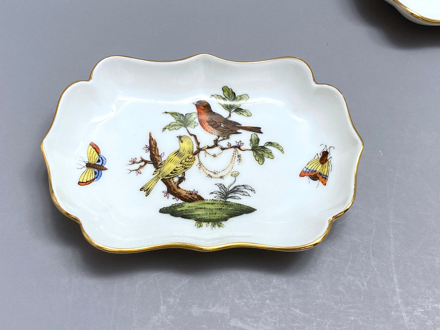 5x Herend Rothschild Bird small dishes, 680/RO, excellent, lovely gift , collection