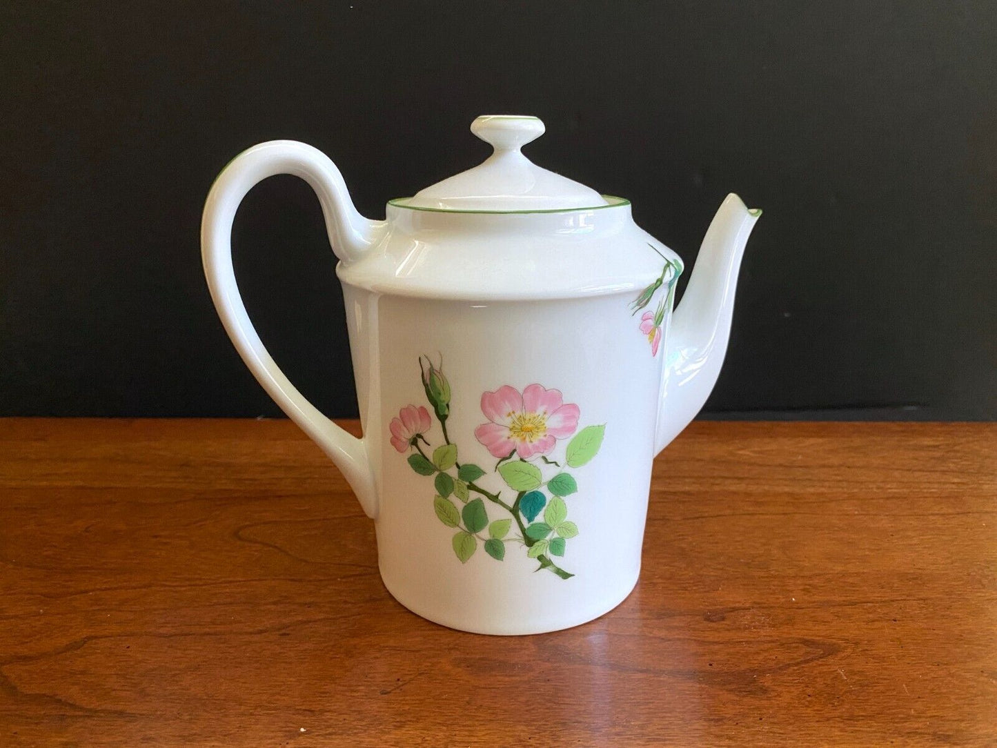 Limoges France hand-painted floral motif teapot, originally designed for C. Dior