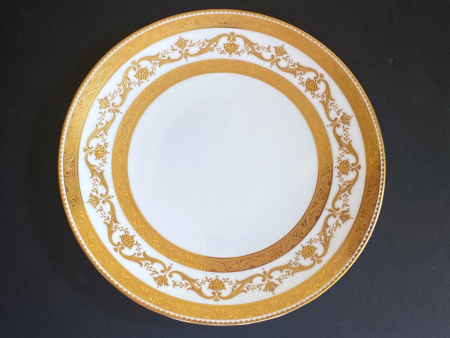 Set of 6 Mintons for Gilman Collamore New York cabinet plates,heavy gold encrust