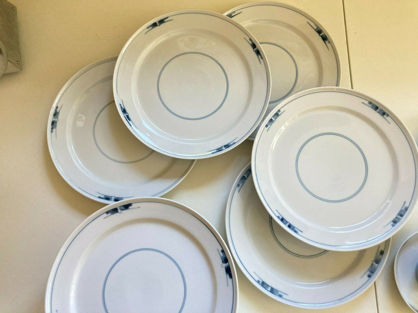 Set of 14 Royal Copenhagen Gemina b&b plates,Gertrud Vasegaard,Blue and White