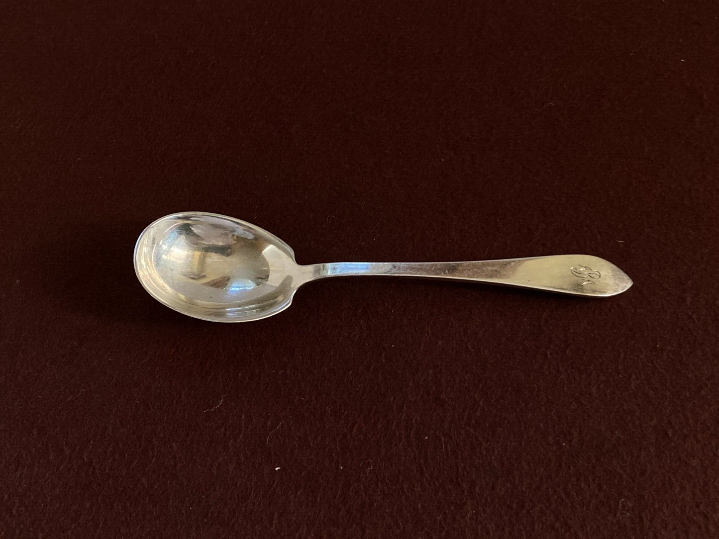 Tiffany & Co Sterling silver "Faneuil" cream soup spoons, 6 3/4'' L, nice