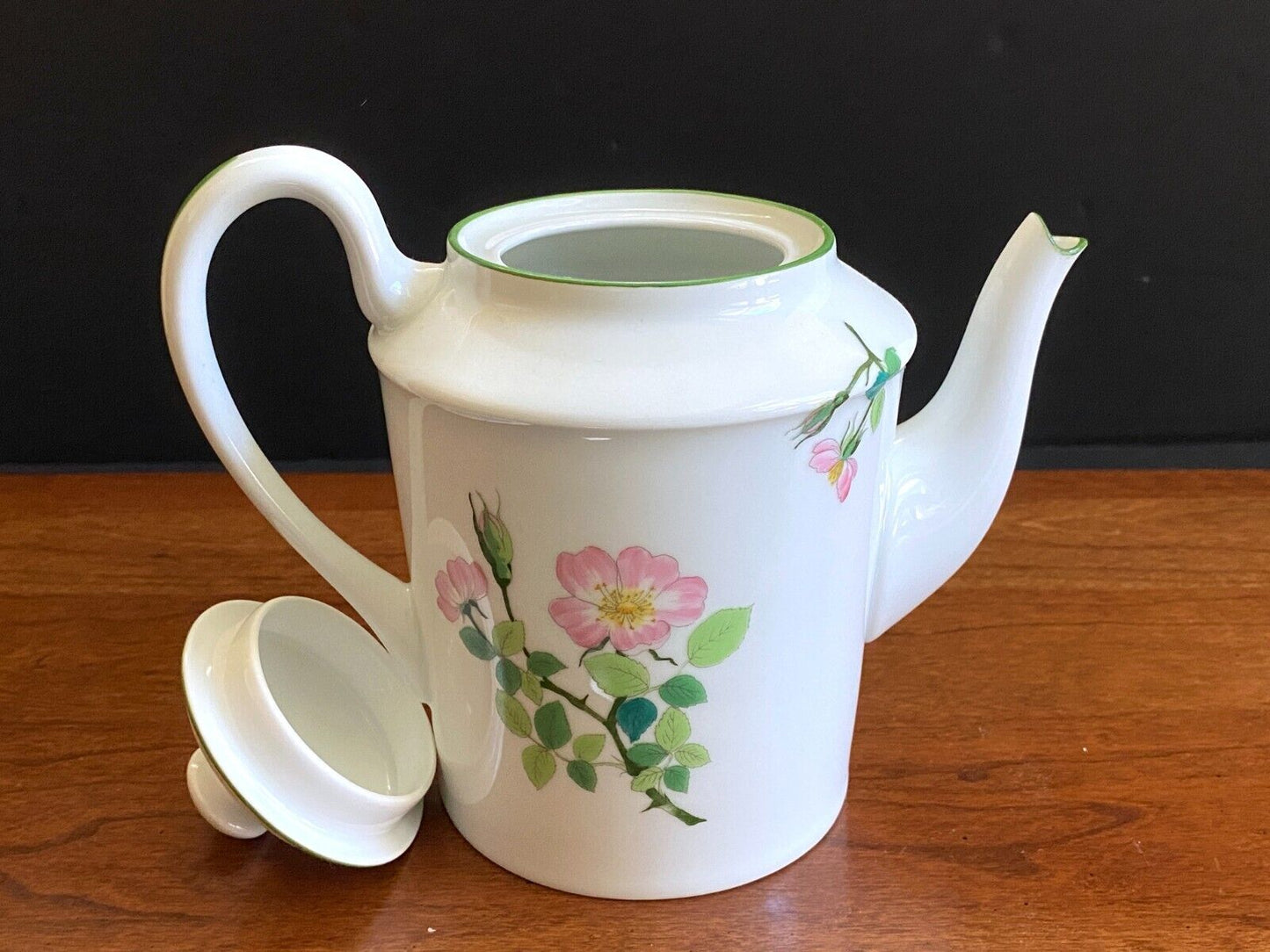 Limoges France hand-painted floral motif teapot, originally designed for C. Dior