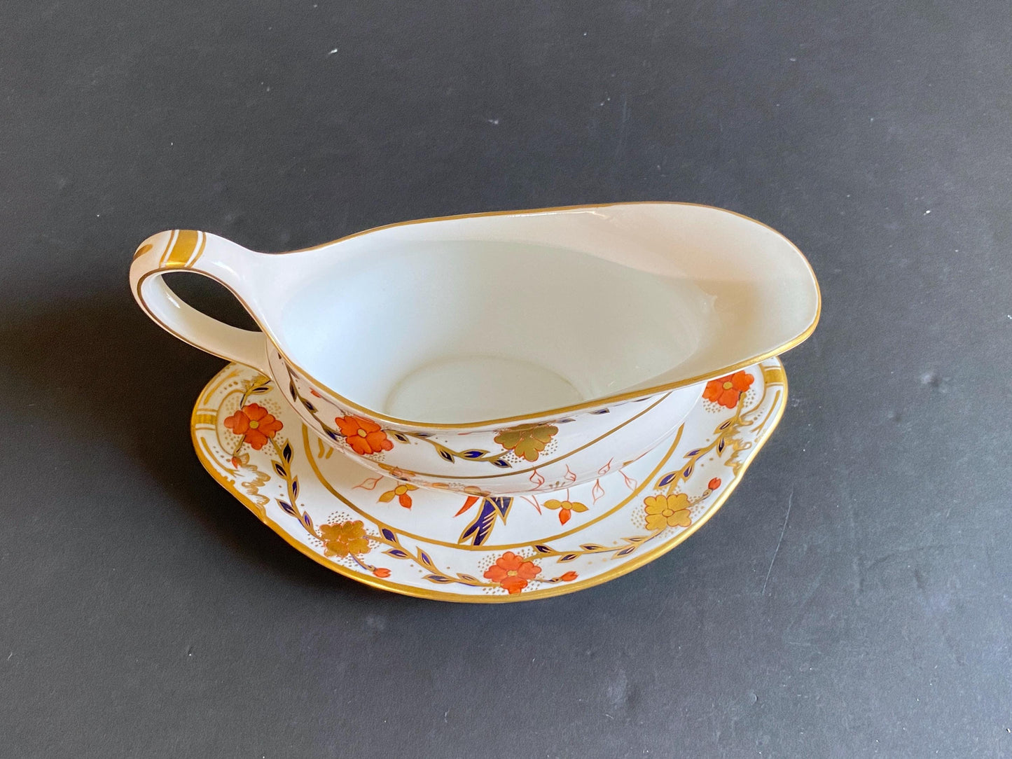 Royal Crown Derby ASIAN ROSE" Imari style gravy boat, great condition, bone china, England