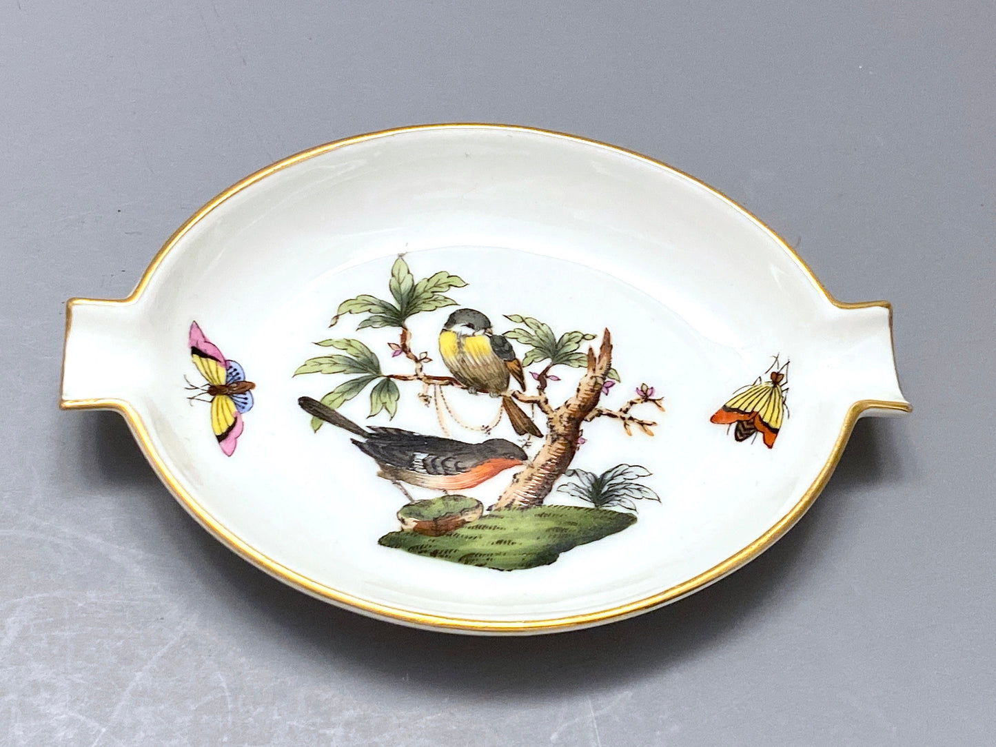 5x Herend Rothschild Bird small dishes, 680/RO, excellent, lovely gift , collection